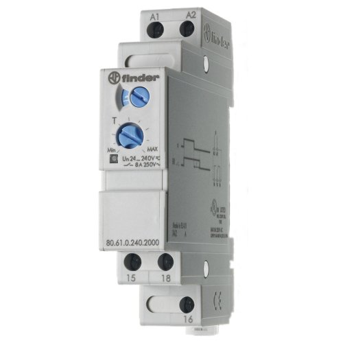 FINDER tijdrelais 1w 8a 12-240vuc 80.61.0.240.0000 - 8061 - 4375449