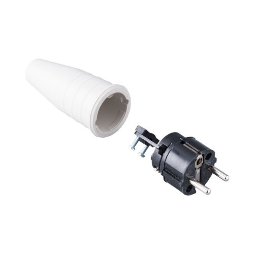 Keraf Volrubber contactstop 16A 250V~ bus/randaarde greep wit - 80ee0d4b7e1b6a206fd257305904f098 - 20157462