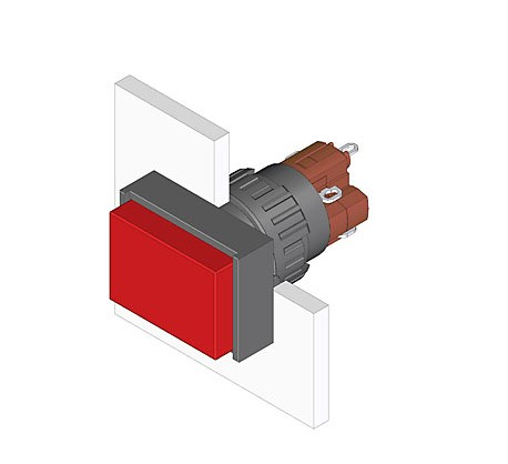 EAO 31-121.0252 verlichte drukknop puls 1v+1m - 8100187 - 8100187