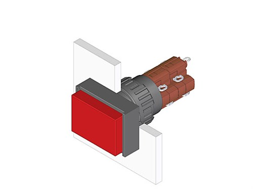 EAO 31-122.0252 verlichte drukknop puls 2v+2m - 8100188 - 8100188