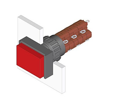 EAO 31-123.0252 verlichte drukknop puls 3v+3m - 8100189 - 8100189