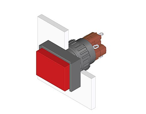 EAO 31-261.0252 verlichte drukknop stap 1v+1m goud - 8100346 - 8100346