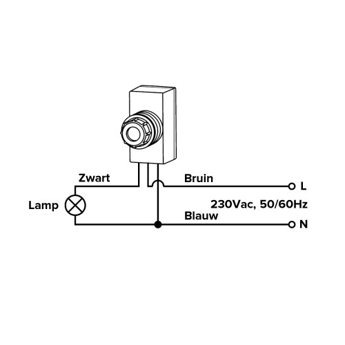 KLEMKO schemerschak inbouw 5a 5-300lux IB-06 - 820010 4 - 7100105