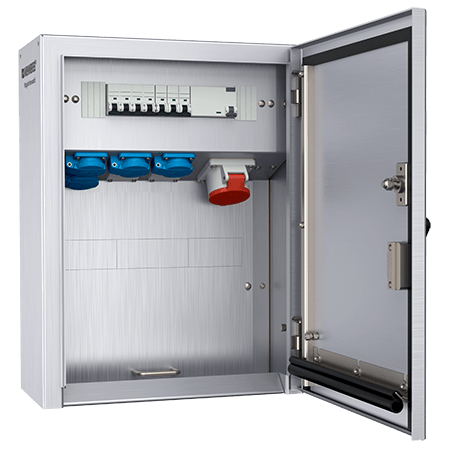 Mennekes RVS opbouw combinatie - 83725 2 - 20022491