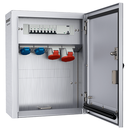 Mennekes RVS opbouw combinatie - 83744 2 - 20208346