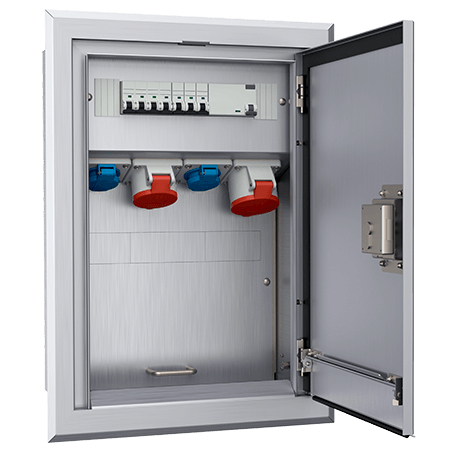 Mennekes RVS inbouw combinatie - 84374 2 - 20022500