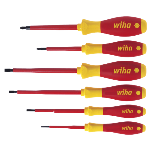 WIHA Schroevendraaierset SoftFinish Electric 1000V 320N SL/PZ, 6-delig - 84ef3c75 03b5 4dce 8df7 7f3324d557b6 - 20013014
