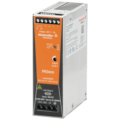 WEIDMULLER dinrail voeding 24vdc 5a 120w 1469480000 - 86aa2e21cc0d1c104da5ff8033656e0a - 11006066