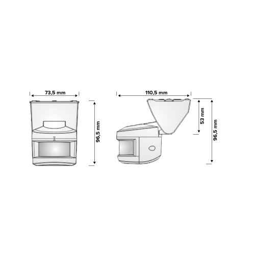 KLEMKO bewegingsmelder opbouw IP-55 1000w wit WATCHER-150 - 870050 2 - 7100679