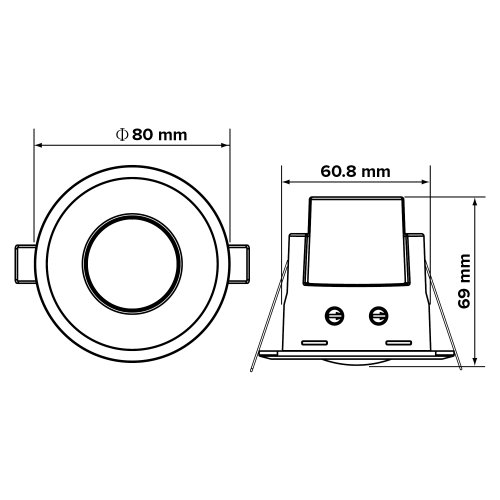 KLEMKO bewegingsschakelaar inb pir 2000w zwart IB-PIR-ECO-ZW - 870472 2 - 11007215