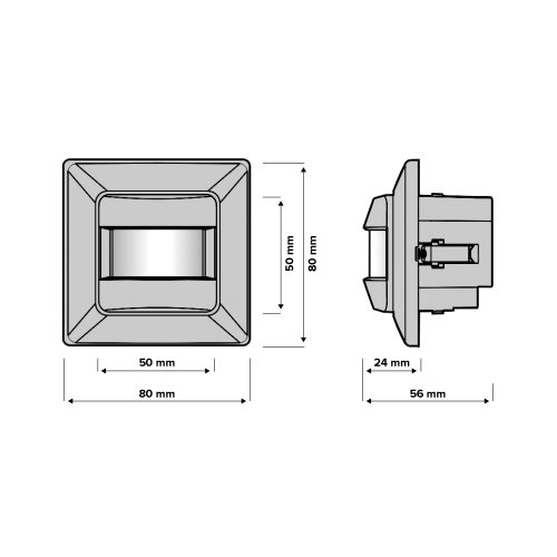 KLEMKO bewegingsmelder inbouw led 5-100w IB-PIR-W/LED-WH - 870544 2 - 7100420
