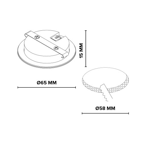 KLEMKO lagos led keukenspot 2,3w 3000k LED-SP-SLIM-WW - 876696 2 - 11002065