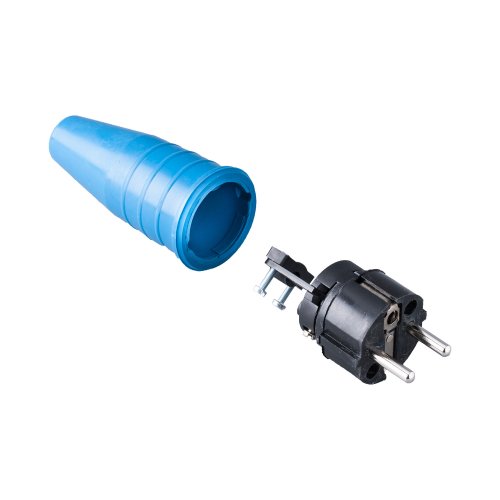 Keraf Volrubber contactstop 16A 250V~ bus/randaarde greep blauw - 8909e7dc4316412d2bda27005dcc4c86 - 20212221