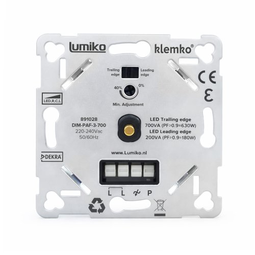KLEMKO uni led dimmer faseafsnijding 5-600w DIM PAF 5-600 - 891028 - 11007748