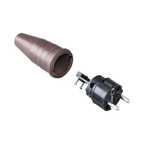 Keraf Volrubber contactstop 16A 250V~ bus/randaarde greep bruin - 8b2b5ff65314c8b6523eeef2f1a1b021 - 20212222