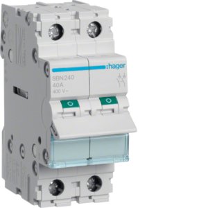 HAGER hoofdschakelaar 2p 40a SBN240 - 8bbb7a5f0c7e7d2d143579c0c9964265 - 8411670