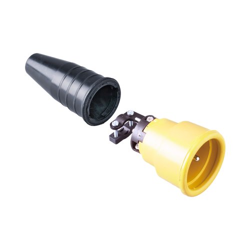 Keraf Volrubber koppelcontactstop 16A 250V~ penaarde blok geel - 8cce34c9b05e93e39540272772a6c736 - 20157503