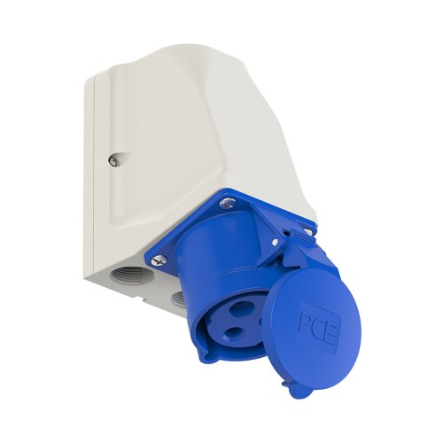 PCE CEE opbouw wcd 32A 3p 230V 6h blauw IP44 met doorlus - 8daf77f2569b222ba30709069bb22b49 - 20158374