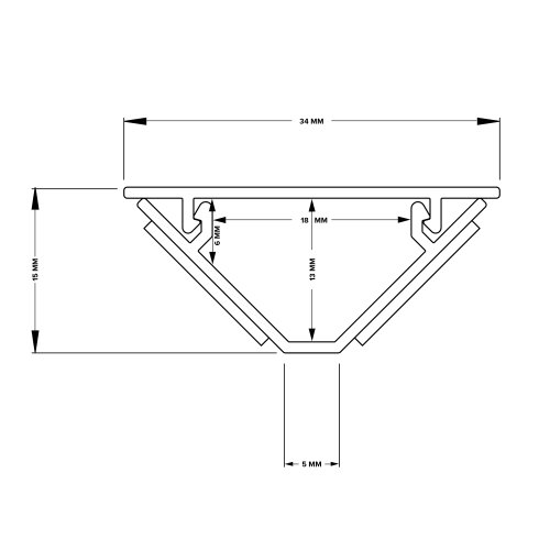 CANALIT Zelfklevende driehoek leidingkoker, 34/15, wit, 1x3 meter - 911985 3 - 20041669