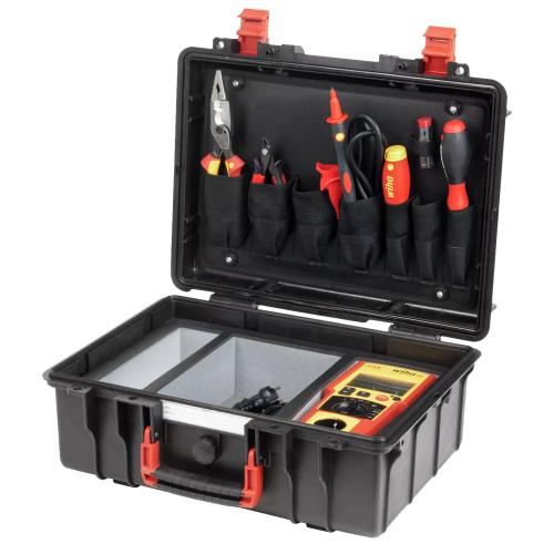 WIHA Apparatentesterset PAT one incl. gereedschap en toebehoren in kof - 91893701 d000 479f b8be e24dc89bc89f - 20211172