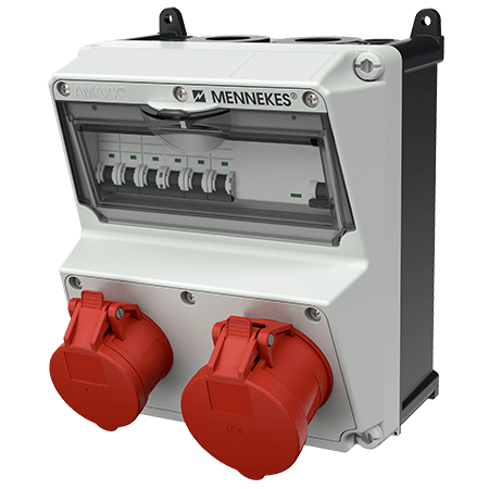 Mennekes AMAXX contactdoos combinatie 2 modules - 920022 - 20022556