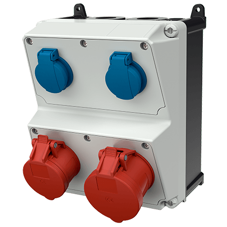 Mennekes AMAXX contactdoos combinatie 2 modules - 920025 - 20022558