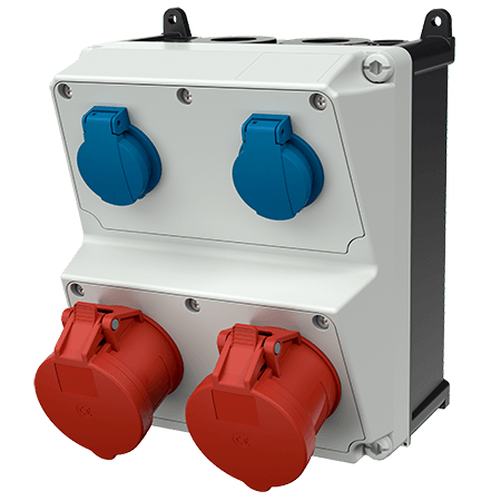 Mennekes AMAXX contactdoos combinatie 2 modules - 920026 - 20022559