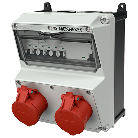 Mennekes AMAXX contactdoos combinatie 2 modules - 920061 - 20022573