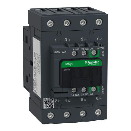 Schneider Electric Contactor TeSys Deca 4P 60A 440V AC1 24-60V ACDC ...