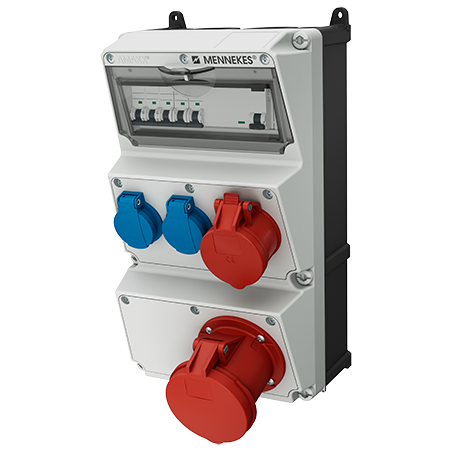 Mennekes AMAXX contactdoos combinatie 3 modules - 930016 - 20022616