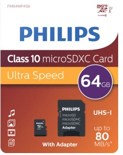 PHILIPS geheugenkaart microSD 64gb PHMSDA64GUHSIU1 - 9515881 - 9515881
