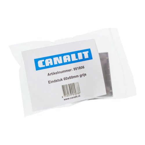 CANALIT Eindstuk 60x60mm grijs - 951806 2 - 20041783