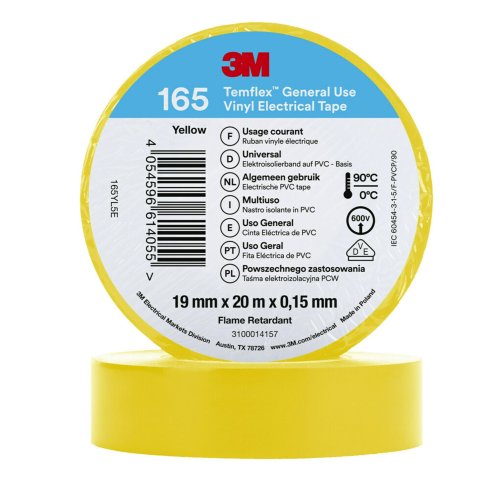 3M tape temflex 165 geel 19mmx20m 165YL5E - 98294b662136ca8ff074db7a6e7ecfd3 - 11006292
