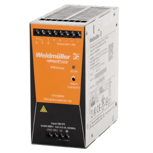 WEIDMULLER voeding promax 3 fase 240w 24v 10a - 9b3829038070f046fb0a50c74ce703ff - 11006757