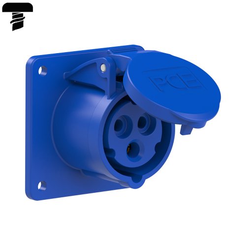 PCE CEE inbouw wcd recht 16A 3p 230V 6h blauw IP54 flens 75x75mm - 9cd121382347128397c5a5edf5e2f728 - 20158255