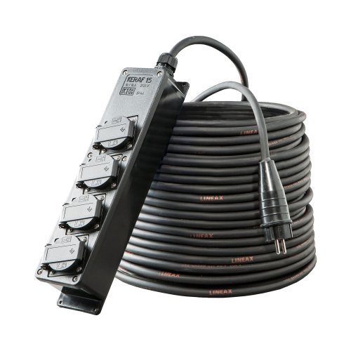 Keraf Verlengkabel 25 m H07RN-F 3G2,5 randaarde 4-voudig - 9d5f078cb3719f8ac71e9232bae48bd4 - 20157394