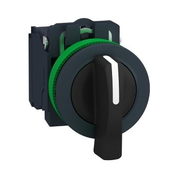 Schneider Electric Selector switch flush mounted, plastic, black, &Oslash;30, long handle, 2 pos - 9d843f72d4fe95604ca887ecd23b8c0e - 20084131