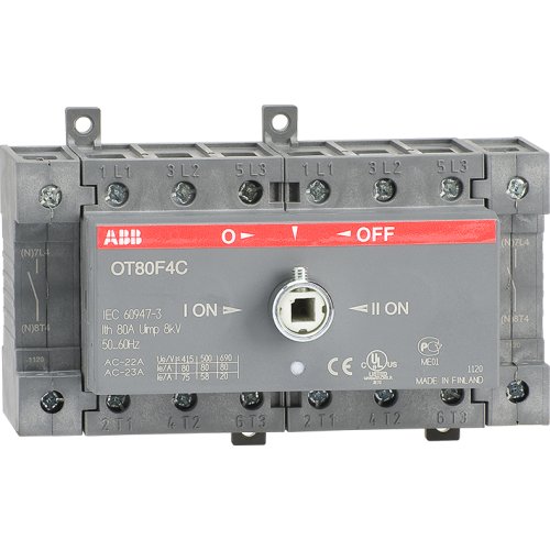 ABB Componenten Omkeerschakelaar 2 x 4P, 80 A I-O-II indicatie - 9iba042374 - 20095874