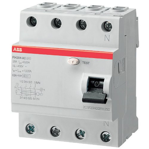 ABB aardlekschakelaar 40a 4p FH 204 A 40/0,03 - 9iba182243 - 8024910