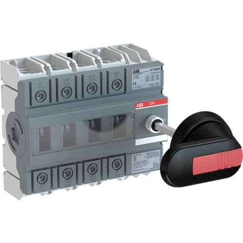 ABB Componenten Lastscheider 4P, 160 A incl. zwarte knop en as - 9iba204750 - 20097064