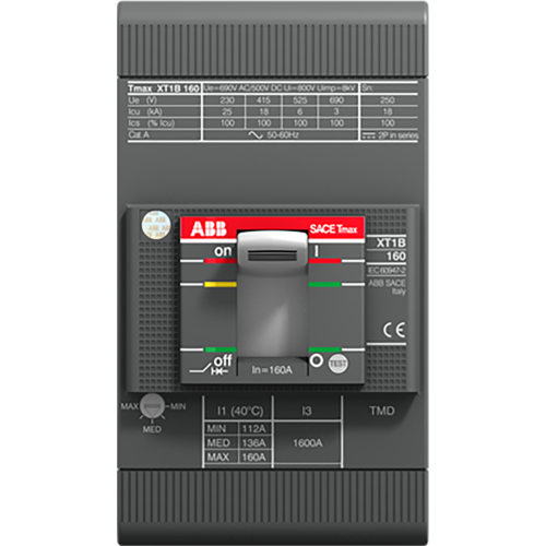 ABB tmax vermogensschakelaar xt1b 160/r 63a 3P - 9iba248846 - 11001120