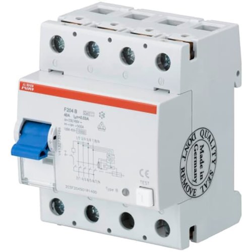 ABB Componenten Aardlekschakelaar F200 4P, 125A, 500mA, type B - 9iba258781 - 20124064