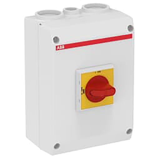 ABB Componenten Lastscheider, 3P 45A, 2xM32+M16 rood/gele knop - 9paa00000001057 - 20094015