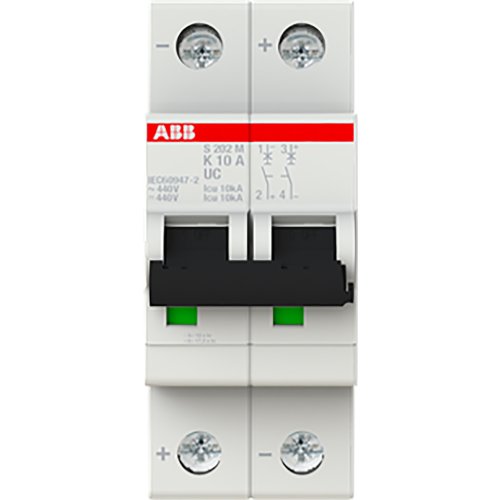 ABB Componenten Installatieautomaat voor hogere (gelijk)spanningen 2polig, 10A 400VAC, - 9paa00000002887 - 20115622