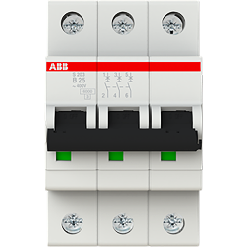ABB automaat 3p b25 6ka S203-B25 - 9paa00000002984 - 8024930