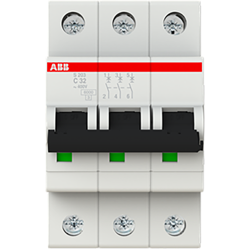 ABB automaat 3p c32 6ka S203-C32 - 9paa00000003062 - 8024563
