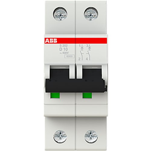 ABB Componenten 6 kA Automaat 2 polig D kar 10A - 9paa00000003070 - 20114676