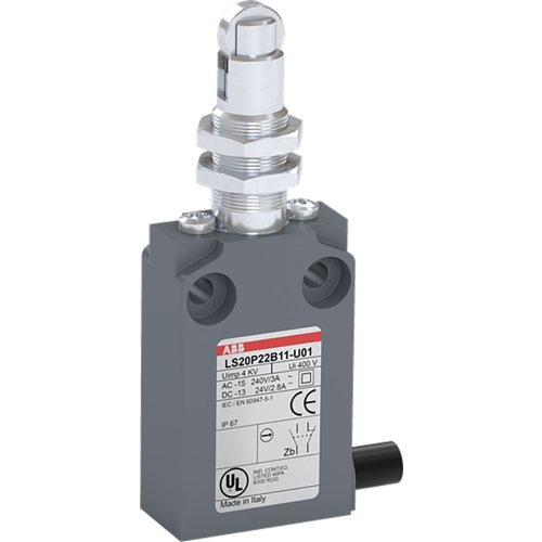 ABB Componenten Eindschakelaar 30 mm breed 2 x M12 bevestigingsbout en 1 MC + 1 VC - 9paa00000004609 - 20093762