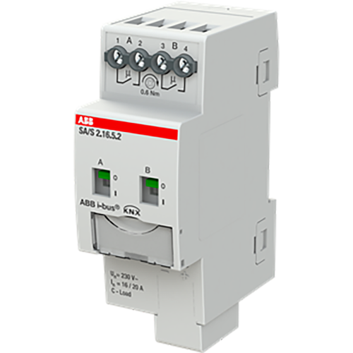 ABB Busch-Jaeger Schakel aktor, professioneel KNX 2 voudig, 16 ampere - 9paa00000007976 - 20087873