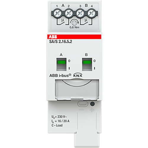 ABB Busch-Jaeger Schakel aktor, professioneel KNX 2 voudig, 16 ampere - 9paa00000007979 - 20087873